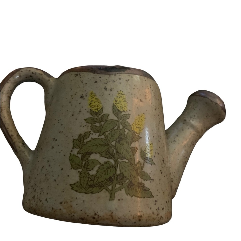 Vintage Takahashi Stoneware  Floral Mini Watering Can‎ 3.25” - Picture 2 of 4
